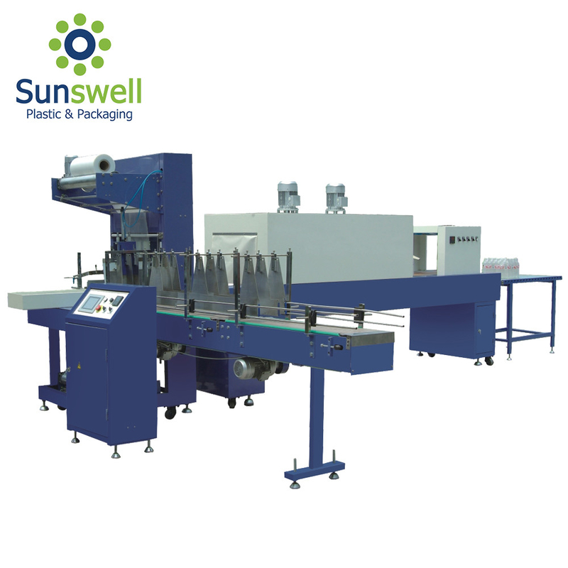 Pe Film Fully Automatic Shrink Wrapping Machine For Water Juice Carbonated Drink