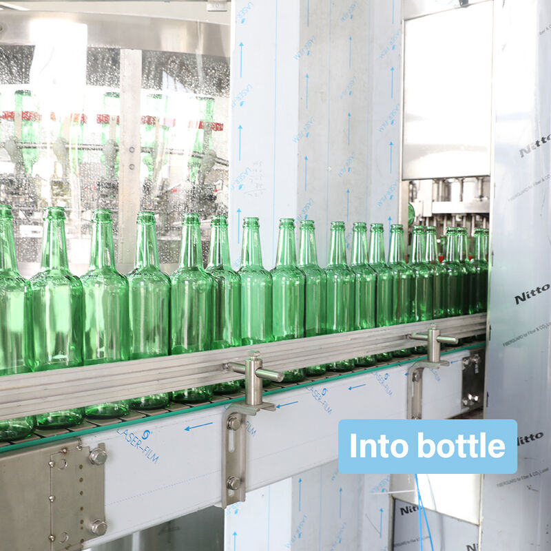 3-in-1 Automatic Rinsing Filling Capping Machine for Glass Bottle Beer Bottling Production Line