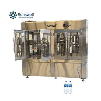 Performance stabile Piccole bottiglie di riempimento e copertura macchina linea di acqua minerale per la produzione di acqua in bottiglia