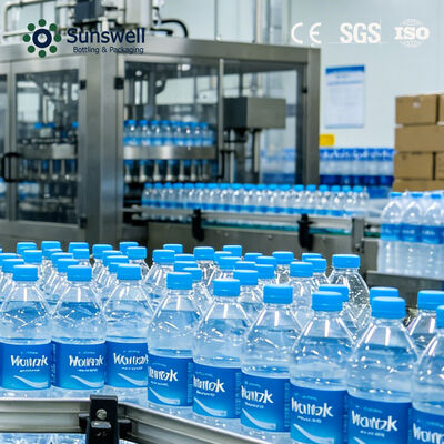 Linea di produzione completa automatica per acqua minerale in bottiglie PET da 500 ml da 24000 BPH