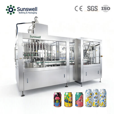 Linea di produzione completa automatica per il riempimento e la sigillatura di lattine CSD da 200 ml a 18000 cph