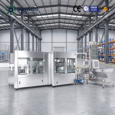 Linea di riempimento acqua per bottiglie in PET da 500 ml 24000BPH Impianto di imbottigliamento chiavi in mano